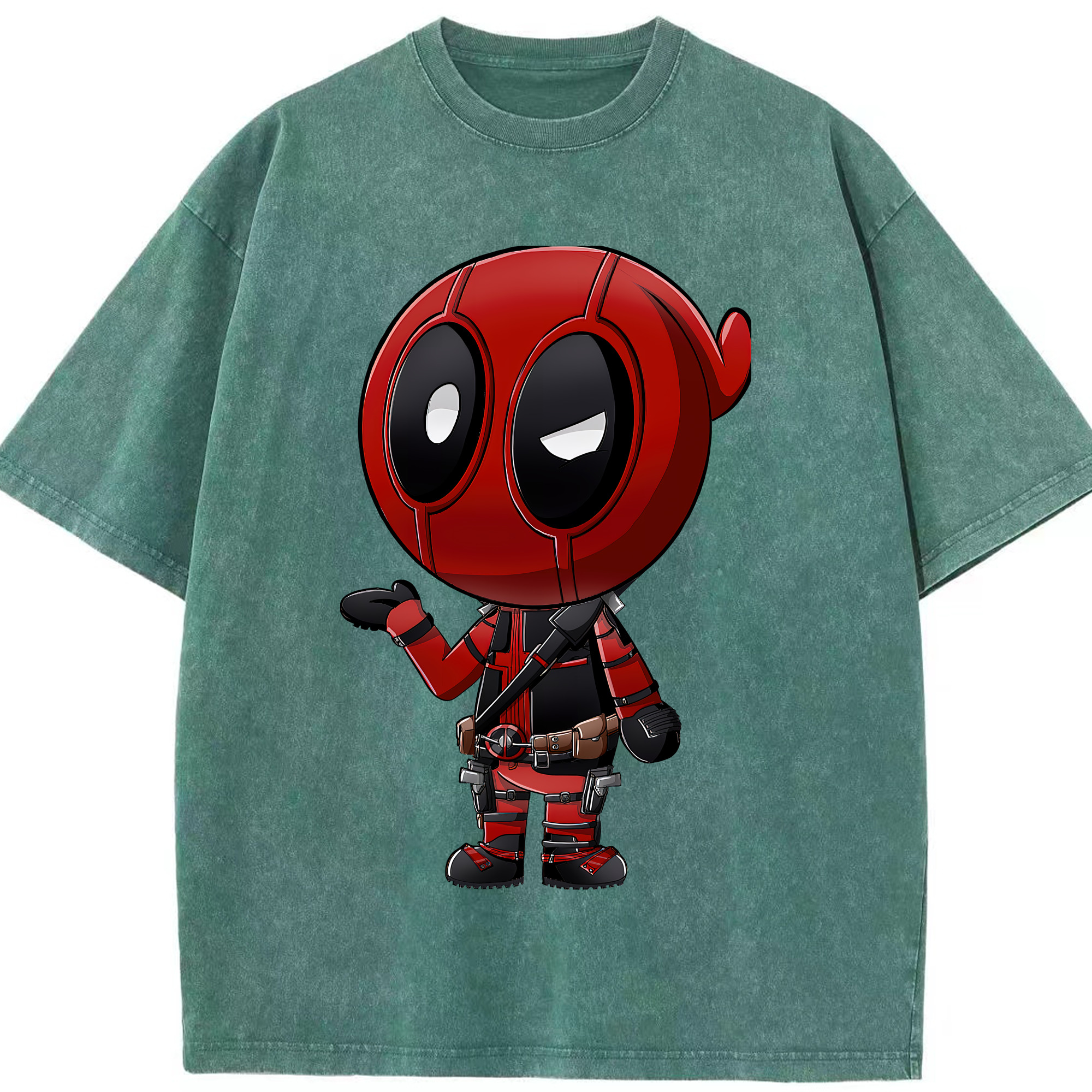 （画像用） Deadpool デッドプール 綿100% ヴィンテージ風 半袖Tシャツ（フロントプリント）